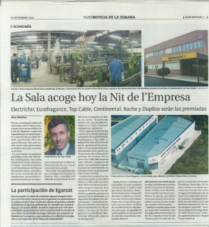 Electricfor va rebre el guardó a traject²ria hist²rica i arrelament a la ciutat, de part de l'ajuntament de Rubí, a la IV Nit de lEmpresa de Rubí